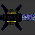 Futuristic Sci Fi Weapon With Blue Glowing Parts And Metallic Base Structure