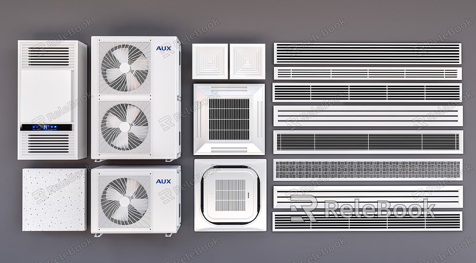 Modern air conditioner, external unit, central air conditioner, outlet, air conditioner combination, return, new air conditioner model