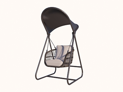 Modern Outdoor Courtyard Square Park Garden Swing Hanging Chair Single Swing 3d model