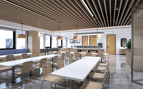 Canteen Company Canteen Staff Canteen Tables and Chairs 3d model