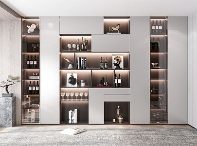 Modern Wine Cabinet 3d model