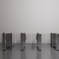 Public Facility Security Turnstiles With Metal Construction And Automatic Access Control 3d model