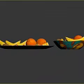 Colorful Commercial Fruit Display Trays with Bananas Oranges and Berries for Catering Services