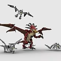 Lego LEGO Toy Building Blocks Dragon Evil Dragon Flying Dragon Western Dragon 3d model
