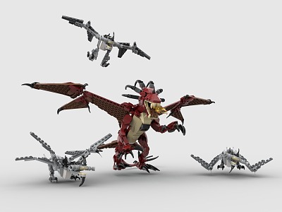 Lego LEGO Toy Building Blocks Dragon Evil Dragon Flying Dragon Western Dragon 3d model