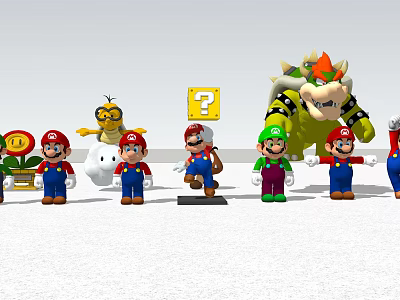 Modern Game Character Super Mary 3d model Modern Game Character Super Mary 3d model