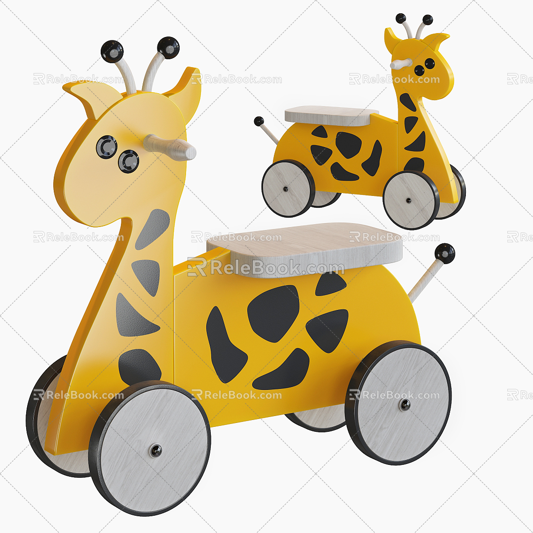 Modern Children's Chair Children's Giraffe Rocking Chair 3d model