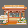 Joyful Family Home with We Are Family Sign and Flower Decorations