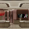 Luxury Jewelry Store Interior With Glass Display Cases And Lighting