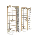 Outdoor Play Equipment Wooden Climbing Frame With Chains Rings And Pedals