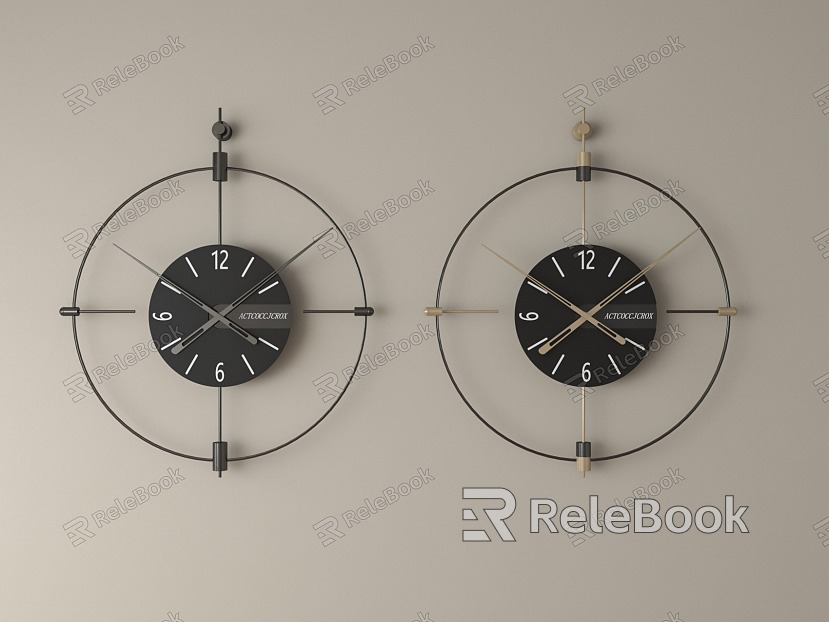 Modern clock wall clock combination model