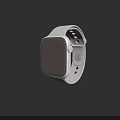 Modern White Electronic Smartwatch With Mesh Dial And Soft Strap Design