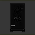 Black Computer Case with Transparent Side Panel and Internal PC Components