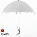 White Umbrella Shaped Chandelier With Modern Metal Frame For Home Interior Design