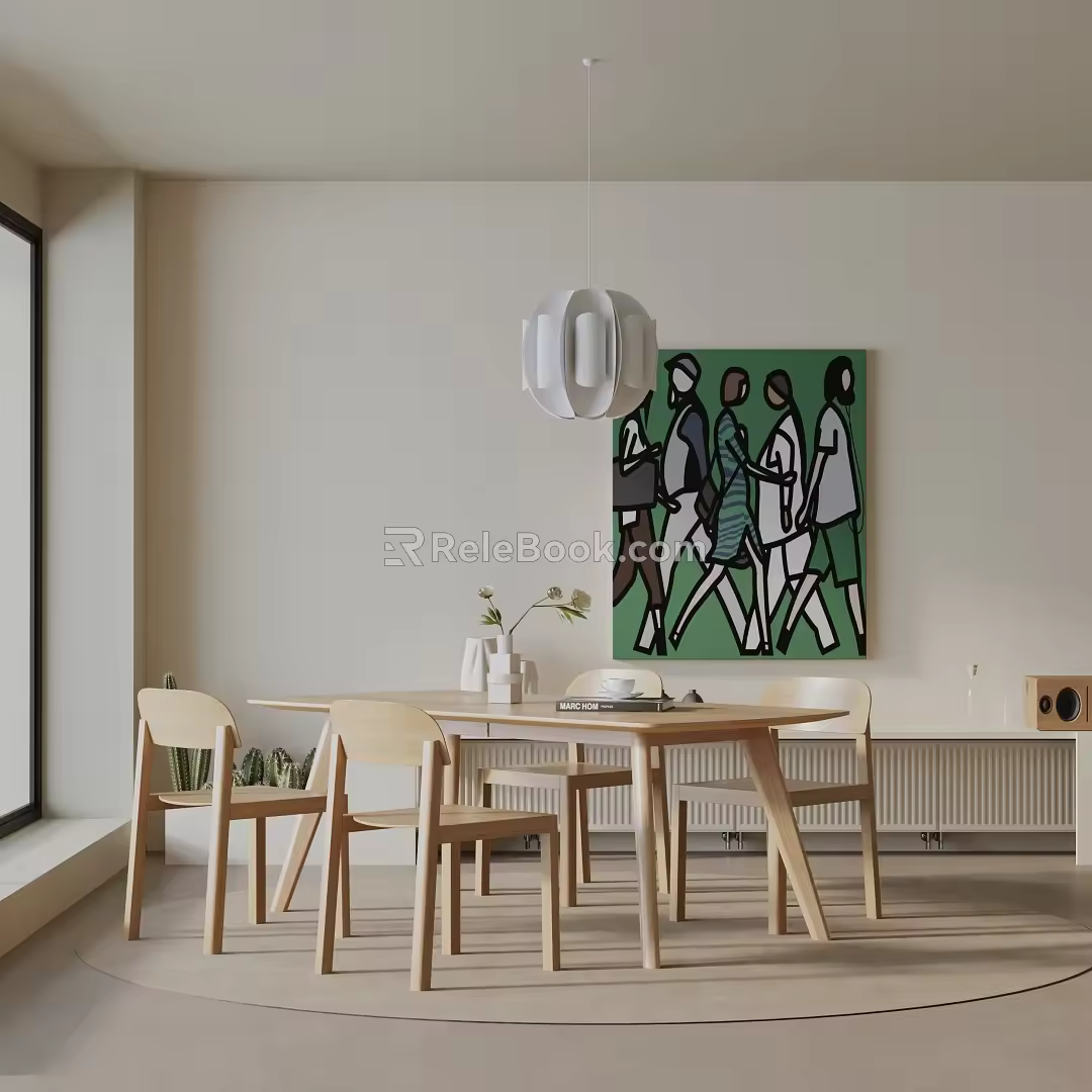 Modern table combination 3d model