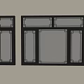 Chinese-style window new Chinese-style window casement window glass window door window bay window floor-to-ceiling window 3d model