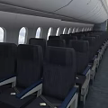 Commercial Passenger Airplane With Cockpit Economy Class First Class And 7 Color Paint Schemes