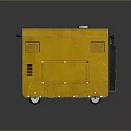 Sturdy Yellow Portable Generator With Metal Casing Wheels Control Panel And Ventilation Grilles 3d model