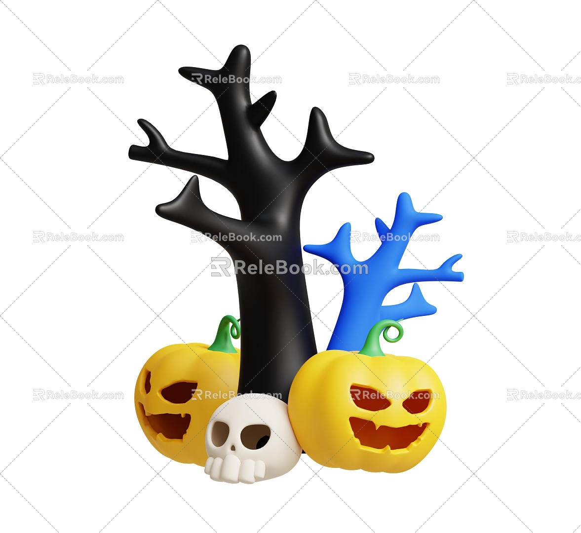 Cartoon Scene Animation Scene Halloween Scene model