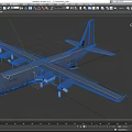 Military Transport Aircraft With Four Propeller Engines Gray Body Long Wings And Serial Number 044130