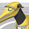 Smart Machine Robotic Dog With Yellow Mechanical Design And Gear Details