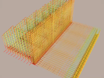 Building Component 3D Model With Reinforcement Steel Bars Grid Structure Design 3d model