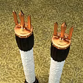 Exquisite Pillars With Golden Trident Tops And White Carved Bases