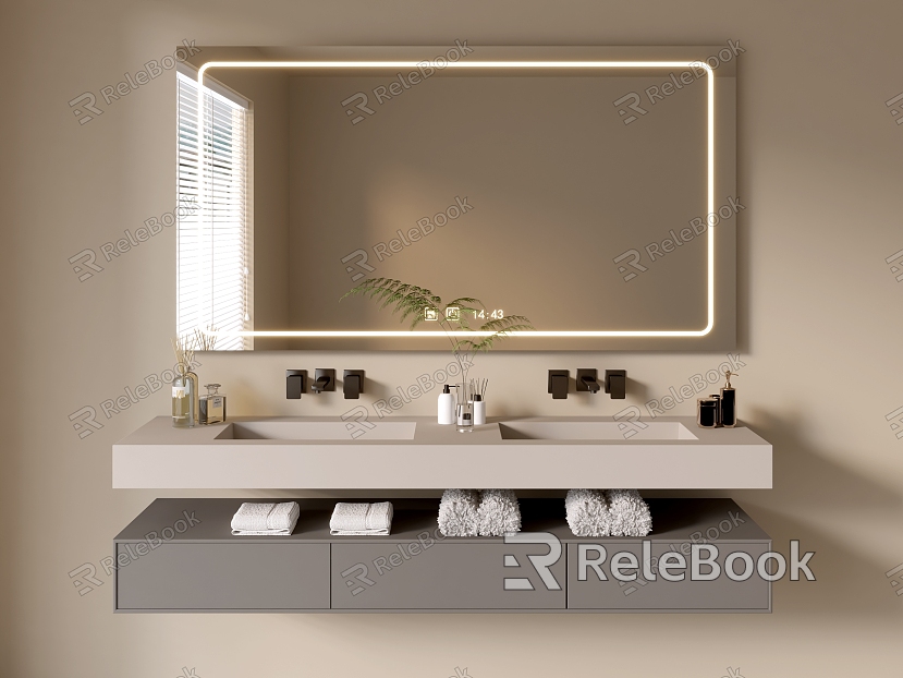 Modern Bathroom Cabinet Bathroom Basin Bathroom Ornaments model