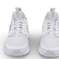 White Athletic Shoes With Mesh Upper Breathable Design And Lightweight Sole