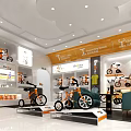 ECOCRO Bicycle Specialty Store Modern Interior With Display Racks TV Screen And Bikes