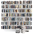 Tall Bookshelf with Multiple Shelves Filled with Diverse Book Collections 3d model