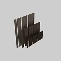 Modern Wooden Vertical Slats Wall Decor With Decorative Panels And Stylish Design