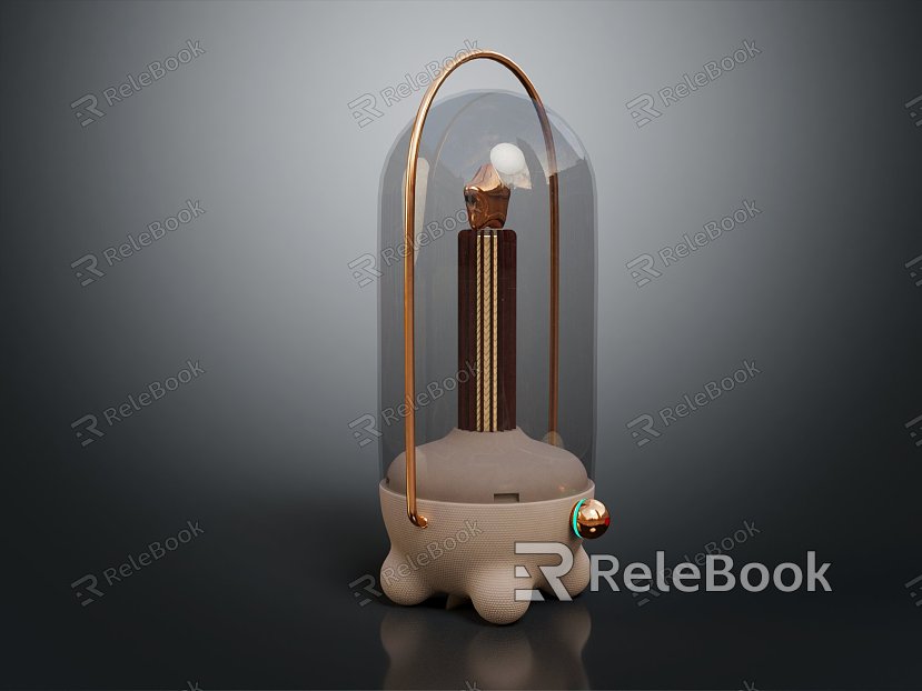 modern floor lamp sci-fi lamp futuristic lamp wooden floor lamp lighting model