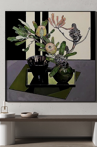 Vintage decorative painting 3d model