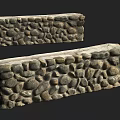 Building Exterior Wall with Natural Stone Masonry and Irregular Stone Texture