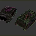 Camouflage Painted Military Tanks With Tracked Design And Armored Exteriors