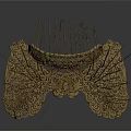 Decorative Metal Comb as Daily Living Essential With Intricate Design and Pointed Teeth