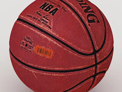 Professional NBA Basketball Sports Equipment With Dong Brand Autograph And Orange Label 3d model