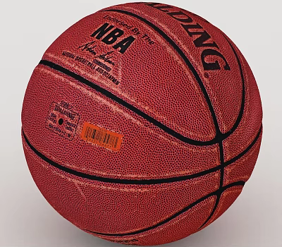 Professional NBA Basketball Sports Equipment With Dong Brand Autograph And Orange Label 3d model