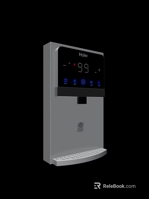 Haier Modern Water Dispenser With Temperature Display And Control Buttons For Daily Use 3d model 