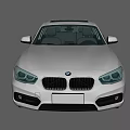 White BMW Hatchback Car With Sleek Exterior And Black Alloy Wheels