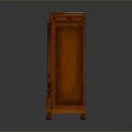 Classical Mahogany Furniture Cabinet With Carved Double Doors And Drawers