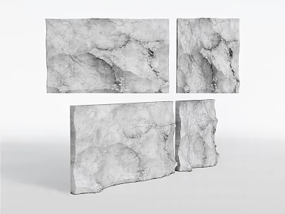 Natural Stone Wood Slabs with Textured Surface for Modern Interior Design Projects 3d model