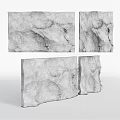 Natural Stone Wood Slabs with Textured Surface for Modern Interior Design Projects 3d model