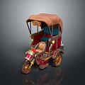 Tricycle Tricycle Motorcycle Express Car Cartoon Tricycle Motorcycle Tricycle Model Jumping Car 3d model