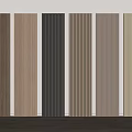 Various Colored Vertical Stripe Wall Panels Neatly Arranged In Interior Space