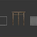 Industrial Wooden Table With Metal Container Style Benches For Home Decor