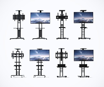 Modern bracket TV rack 3d model