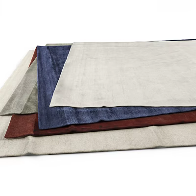 Square Rugs In Various Colors Stacked For Home Decor 3d model