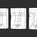Anatomical Nose Line Drawings Showing Structural Details From Different Angles
